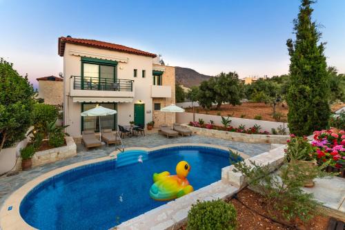 Skotino Villa | Villa Dafni: Private Pool & Ocean View in Paradise
