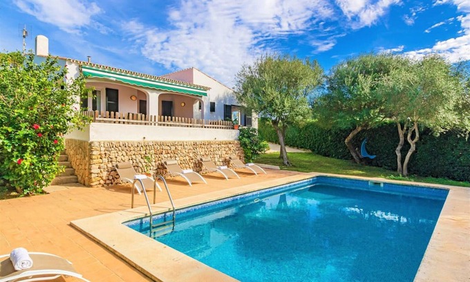 Binibeca Villa | Villa de's Ullastres: Relax by Your Private Pool with Ocean View