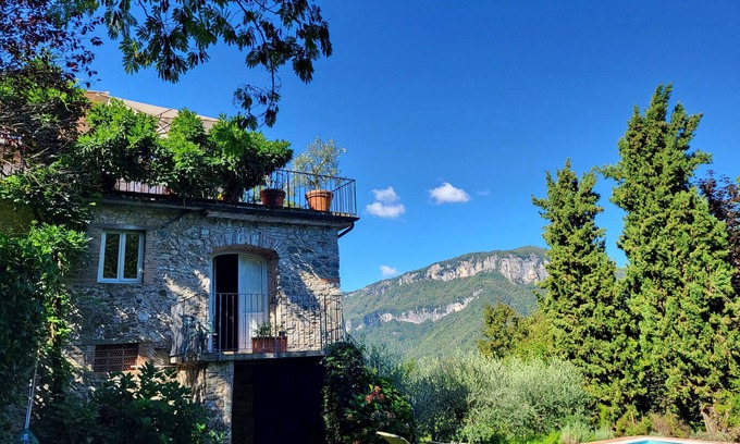 Borgo a Mozzano Villa | Villa degli Archi: Private Pool, Mountain Views & Garden Oasis