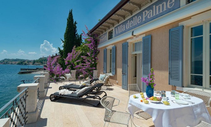 Gargnano Hotel | Villa delle Palme: Oceanfront Retreat with Pool & Hot Tub