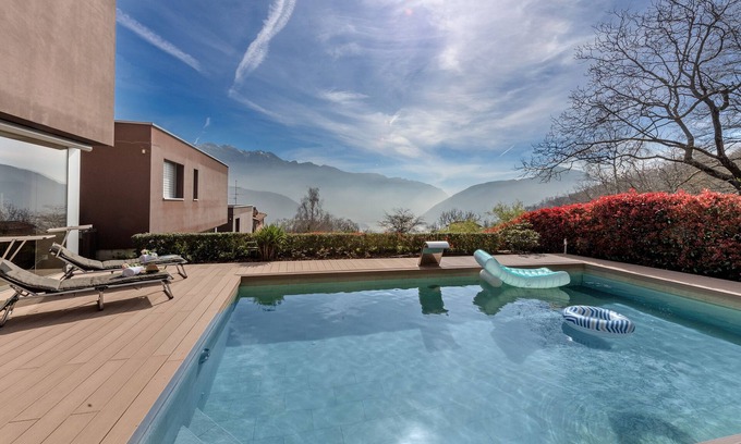 Carona Villa | Villa Dolce Vita: Exclusive Private Pool in Lugano, Switzerland