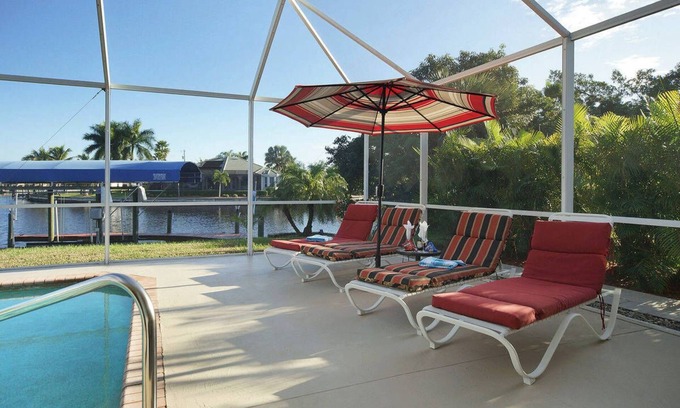Cape Coral Villa | Villa Dolphin Bay: Breathtaking Water Views & Top Amenities