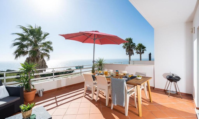 Nazare Villa | Oceanfront Villa Dunas - Big Waves View with Pool Access