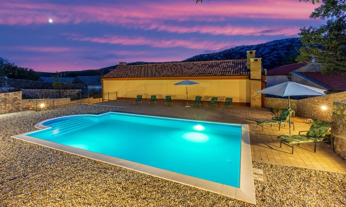 Vinodolska opcina House | Oceanfront Villa Eirene in Drivenik with Private Pool