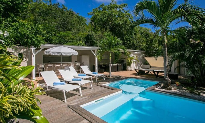 Orient Bay Villa | Villa Elé: Tropical Oasis with Pool and Ocean Views