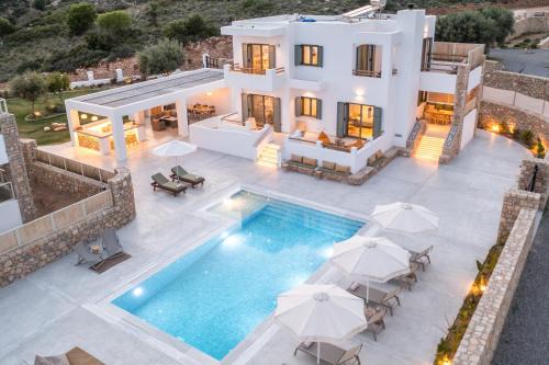 Afandou Villa | Villa Elaia: Oceanfront Escape with Pool & Hot Tub