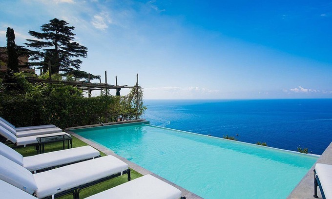 Positano Villa | Villa Eleganza: Beachfront Bliss with Free Wi-Fi & Pool
