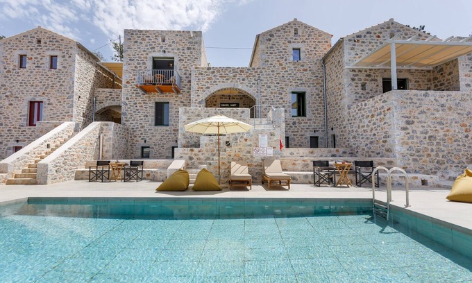 Limeni House | Villa ERMIS: Oceanfront Retreat with Shared Pool & Views