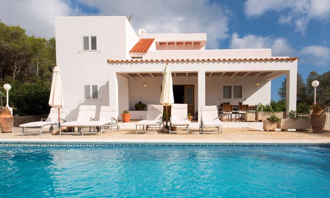 Sant Joan de Labritja House | Villa Es Socorrat: Pool, Garden & Ocean View Bliss