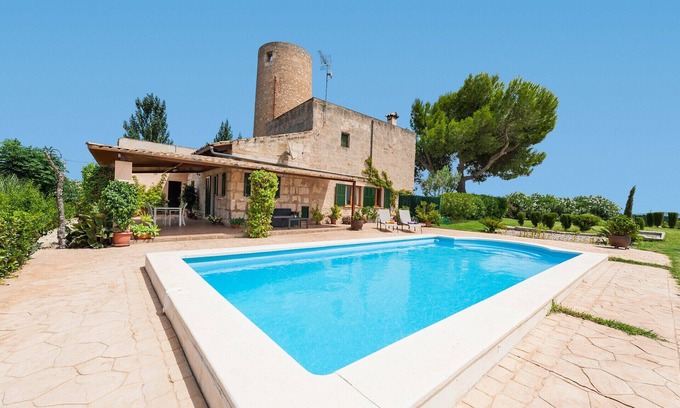 Santa Margalida Villa | Villa Es Moli: Romantic Retreat with Ocean View & Private Pool