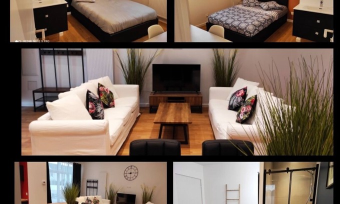 Viriat House | Villa Felicidad: Prime Location with Private Terrace & Parking