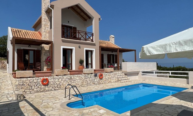 Katsarata Villa | Villa Fiskardo View: Guest Rated 10/10 with Private Pool