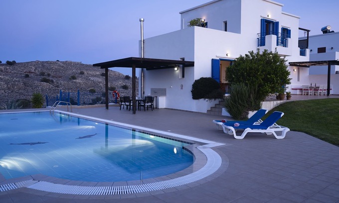 Pefkos Villa | Family-Friendly Villa with Pool & Ocean Views Near Beach