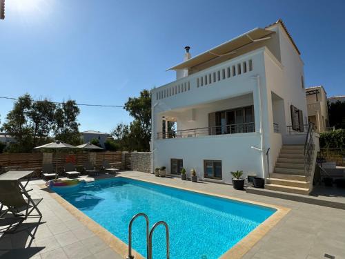 Panormos Villa | Villa Gagra: Private Pool Retreat with Ocean Views, 9.9/10 Rated