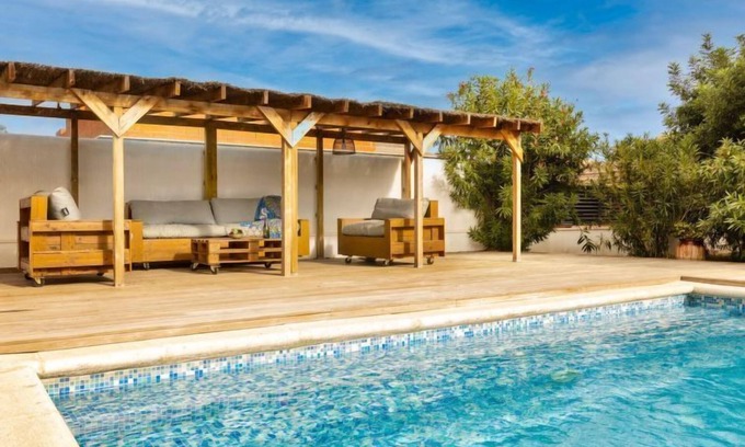 Miami Platja House | Unwind at Villa Gaia: Oceanfront with Spa & Pool Bliss
