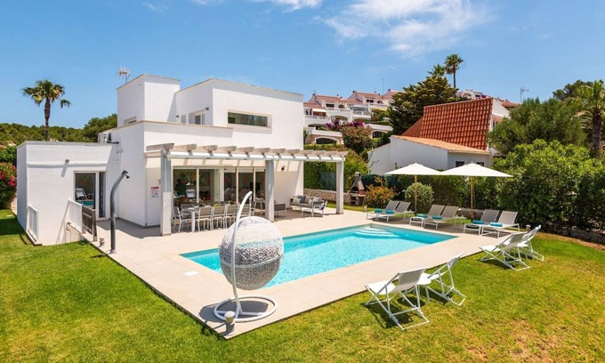 Sant Jaume Mediterrani Villa | Villa Galerna: Modern Retreat with Private Pool & Ocean View