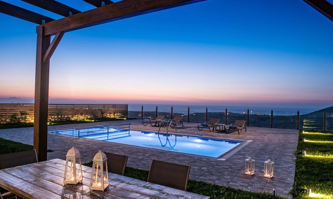 Geropotamos Villa | Villa Giasemi: Oceanfront Oasis with Private Pool & Spa