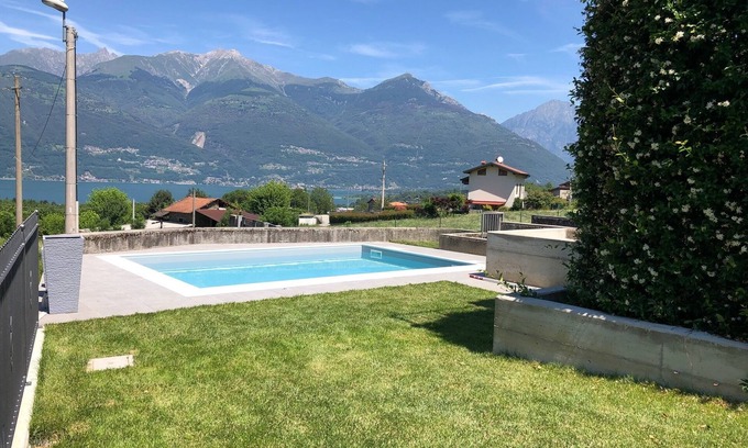 Colico Apartment | Villa Ginevra Colico: Scenic Retreat with Pool & Ocean Views