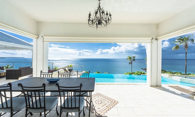 Grand Case House | Villa Happy Days: Oceanfront Retreat with Spectacular Views