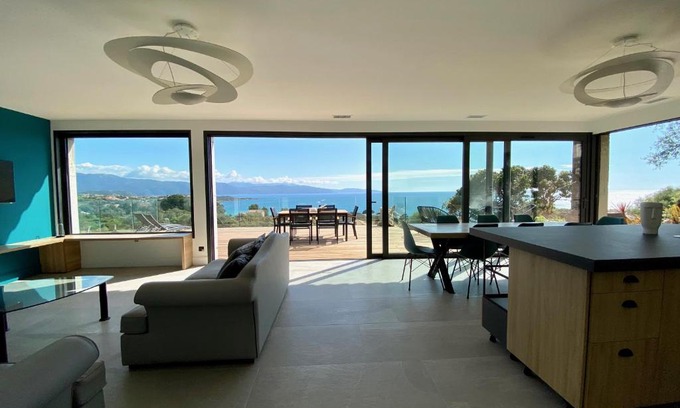 Sagone Villa | Elegant Villa with Ocean View, Pool & Secret Passage