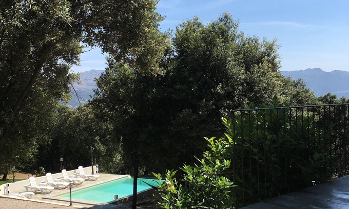 Calenzana Villa | Relax at Villa: Heated Pool, Jacuzzi & Ocean Views