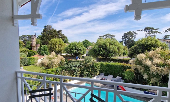 Pornic Villa | Villa Hortense: Oceanfront Retreat with Pool & Spa