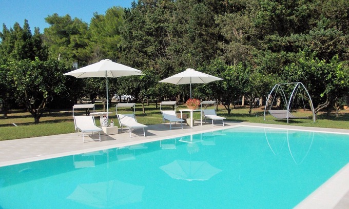 Castromediano House | Villa I 2 Lions: Garden-Level Retreat with Pool & Pet Friendly
