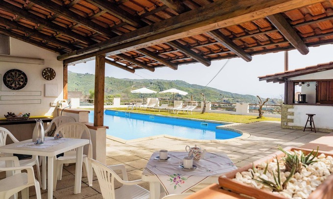 Piedimonte Etneo Villa | Villa "In the Green" with Sea View, Pool & Spa Amenities