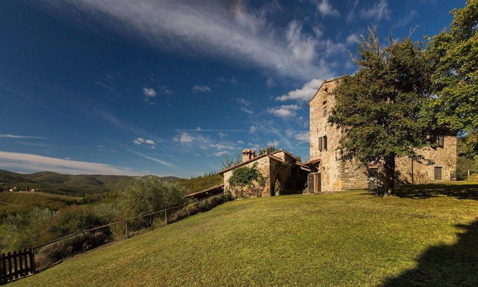 Radda in Chianti Villa | Elegant Villa in Volpaia with Private Pool & Ocean View