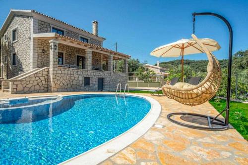 Termenades Villa | Villa Irida Garden: Family-Friendly Retreat with Ocean Views