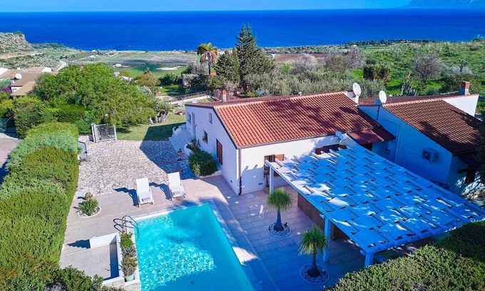Scopello Resort | Villa Pandora with swimming pool and panoramic view