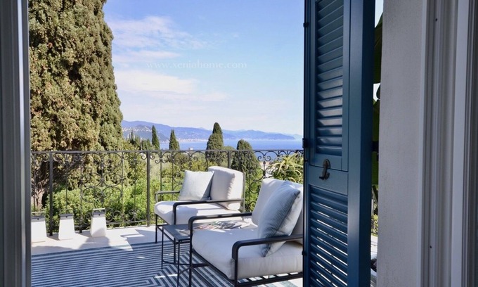 Santa Margherita Ligure Villa | Villa Cassiopea: Poolside Retreat with Sea Views