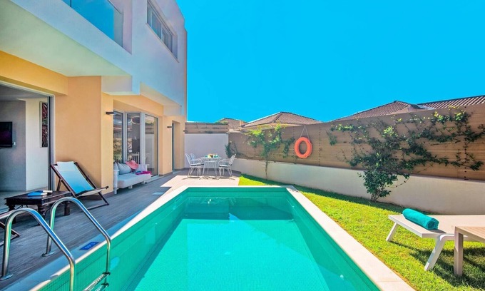 Gouvia Villa | Villa Tessera Jasmine: Family-Friendly Retreat with Private Pool