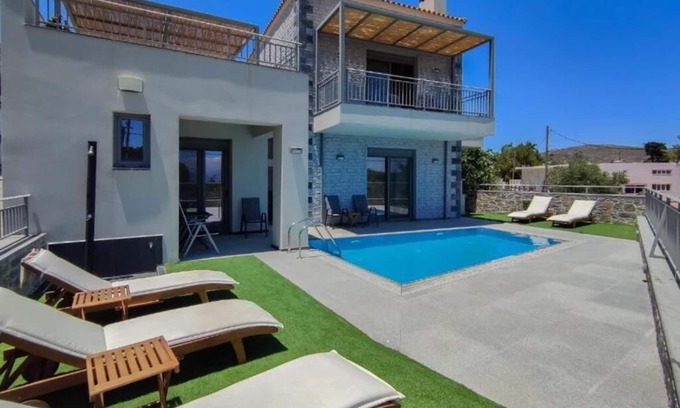 Agios Vasileios Villa | Discover Villa Kali Sykia: Pool, Spa, and Family-Friendly