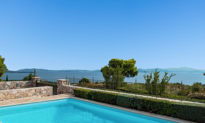 Nea Makri Villa | Stunning Oceanfront Villa with Private Pool & Spa