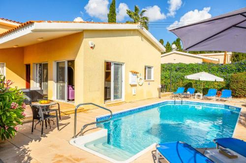 Pegeia Villa | Relax at Villa Kampos with Ocean Views & Pool Access
