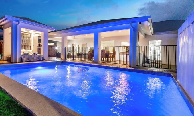 Trinity Beach House | Inviting 4 BR Balinese Villa with Pool & Kids Theatre Room
