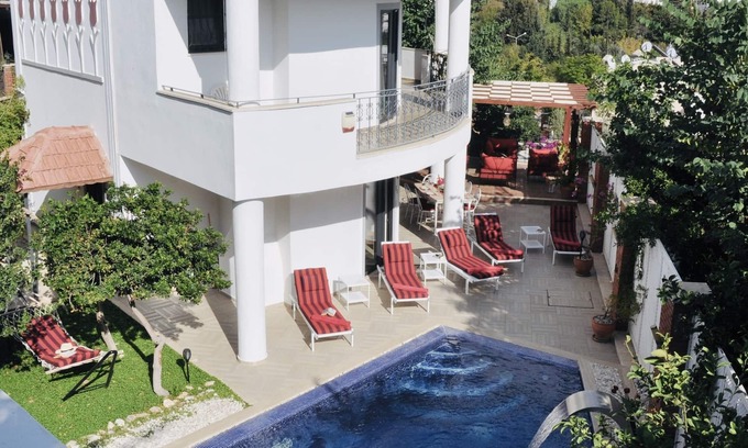 Kalkan Villa | Villa Kirmizi Lale: Private Pool Oasis Steps from Town
