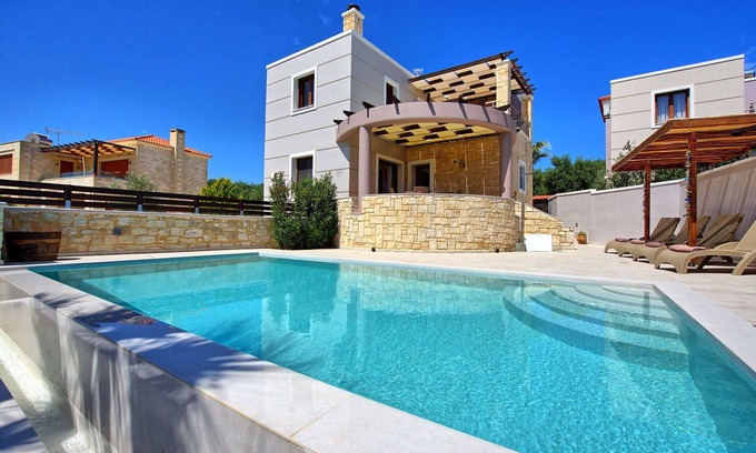 Kalyves Villa | Villa Kostantina: Private Pool Retreat Near Crete's Beaches