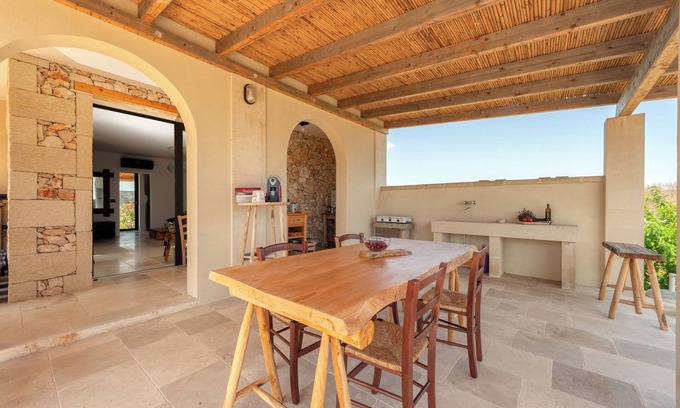 Otranto Villa | Relaxing Villa 'La Casa Di Rollo' with Ocean Views & Garden