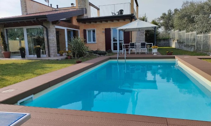 Manerba del Garda Villa | Villa La Gemma Sul Lago: Pet-Friendly Retreat with Pool