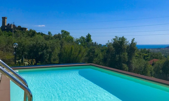 Castelnuovo Magra Villa | Exclusive Villa La Vigna with Private Pool and Ocean View