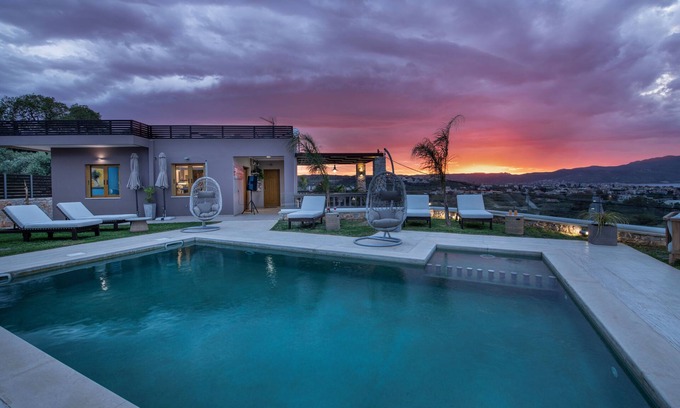 Kolymbari Villa | Villa Lady Dafni: Private Heated Pool & Ocean Views