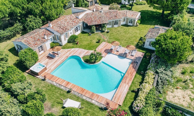 Les Portes-en-Re Villa | Villa Lady: Heated Pool Oasis Steps from the Beach