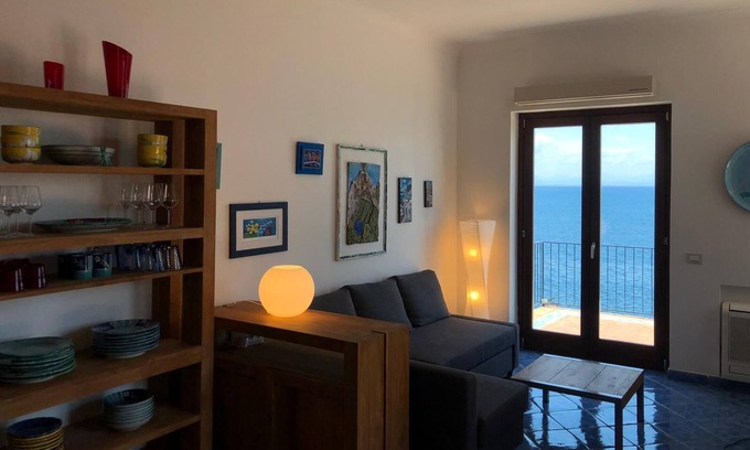 Cetara Villa | Villa Levante - Direct Sea Access - Full Sea View - Amalfi Coast
