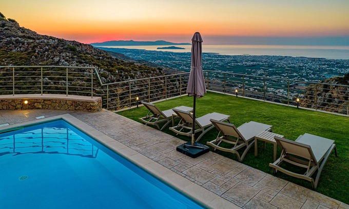 Katochori Villa | Villa Lia: Private Ecologic Pool with Breathtaking Views
