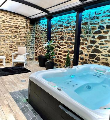 La Vicomte-sur-Rance Bed & Breakfast | Indulge at Villa Lily Spa: Private Hot Tub Retreat