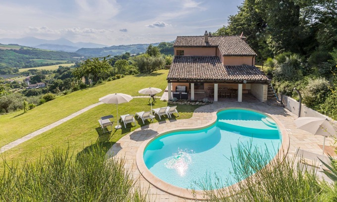 San Lorenzo in Campo Villa | Villa Linda: Scenic Poolside Retreat in Marche Countryside