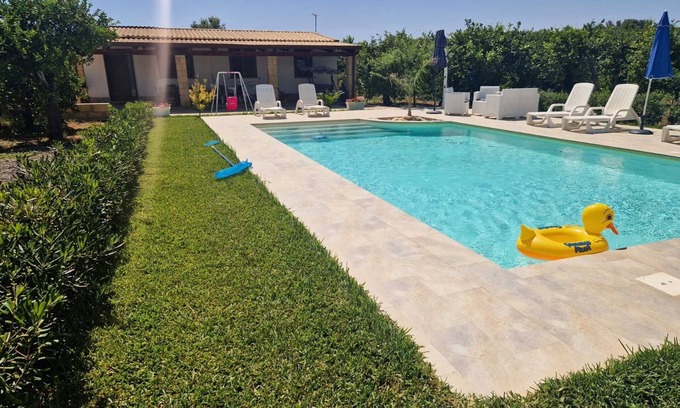 Avola Villa | Villa Lorenzo: Private Garden, Whirlpool & Oceanfront Bliss