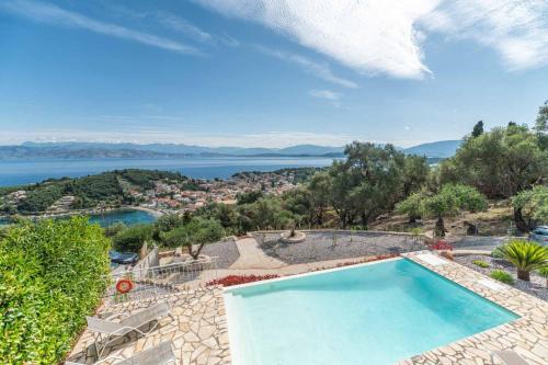Petaleia Villa | Villa Malva - Kassiopi View with Oceanfront Pool Access